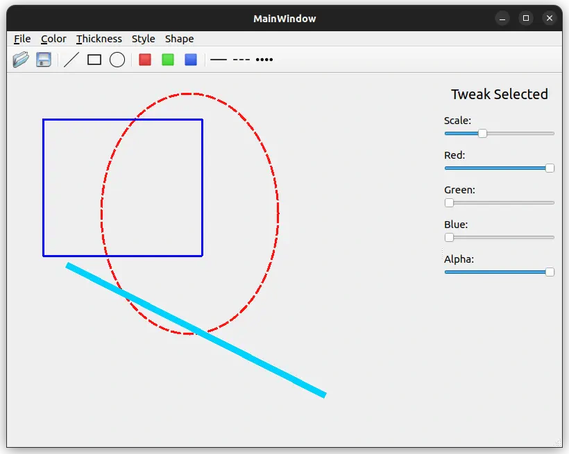 Drawing application project preview